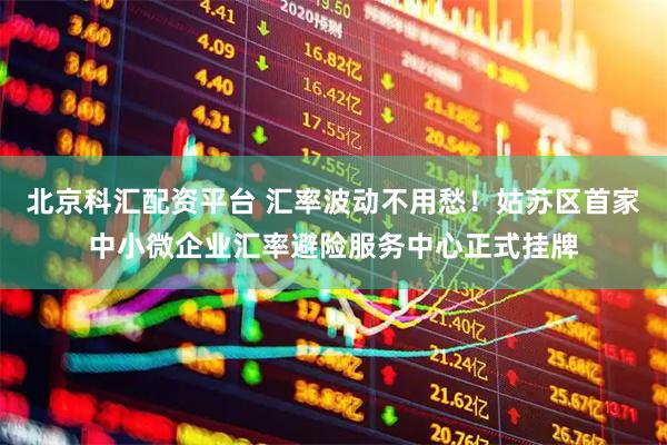 北京科汇配资平台 汇率波动不用愁！姑苏区首家中小微企业汇率避险服务中心正式挂牌