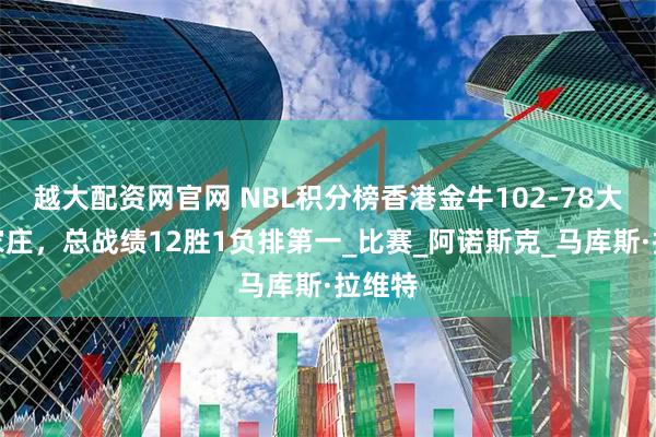 越大配资网官网 NBL积分榜香港金牛102-78大胜石家庄，总战绩12胜1负排第一_比赛_阿诺斯克_马库斯·拉维特