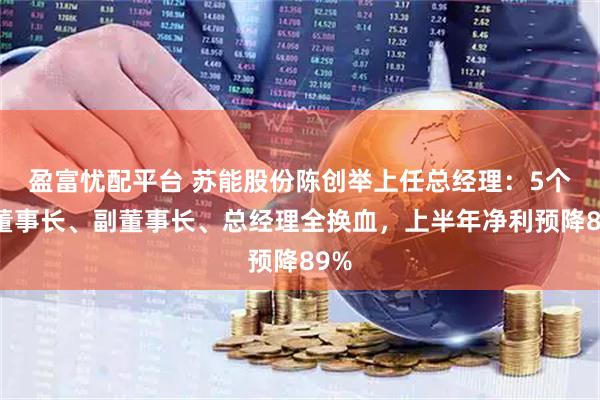 盈富忧配平台 苏能股份陈创举上任总经理：5个月董事长、副董事长、总经理全换血，上半年净利预降89%